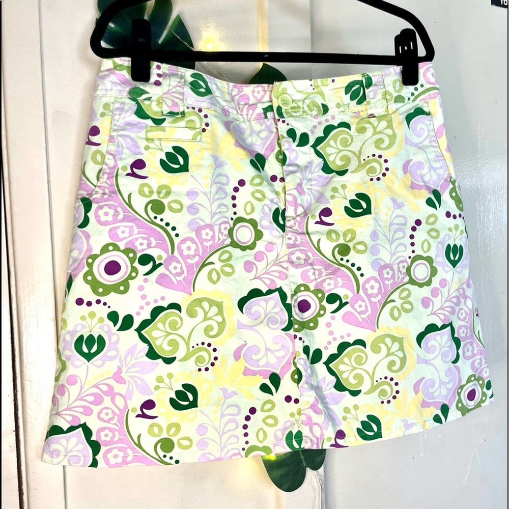 Vintage White Stag Floral Skirt (XL)